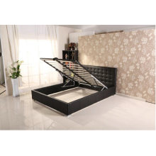 Modern Contemporary Leather Upholstered Platform Bed